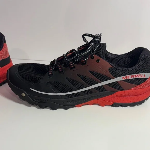 Merrell Men's Black and Red Trail Running Shoes - Picture 7 of 14